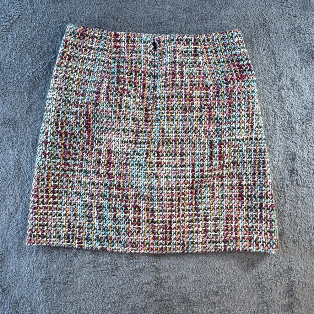 Colorful Tweed Loft‎ Womens Multi Color  Mini Skirt Size 2 Zipper Pockets A-Line